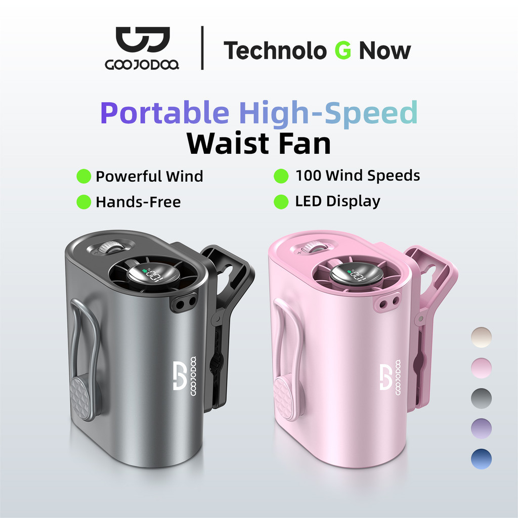 Quạt kẹp eo GOOJODOQ GFS011, tốc độ gió 11m/s, có thể điều chỉnh 360°, thích hợp sử dụng trong công việc và ngoài trời | BigBuy360 - bigbuy360.vn