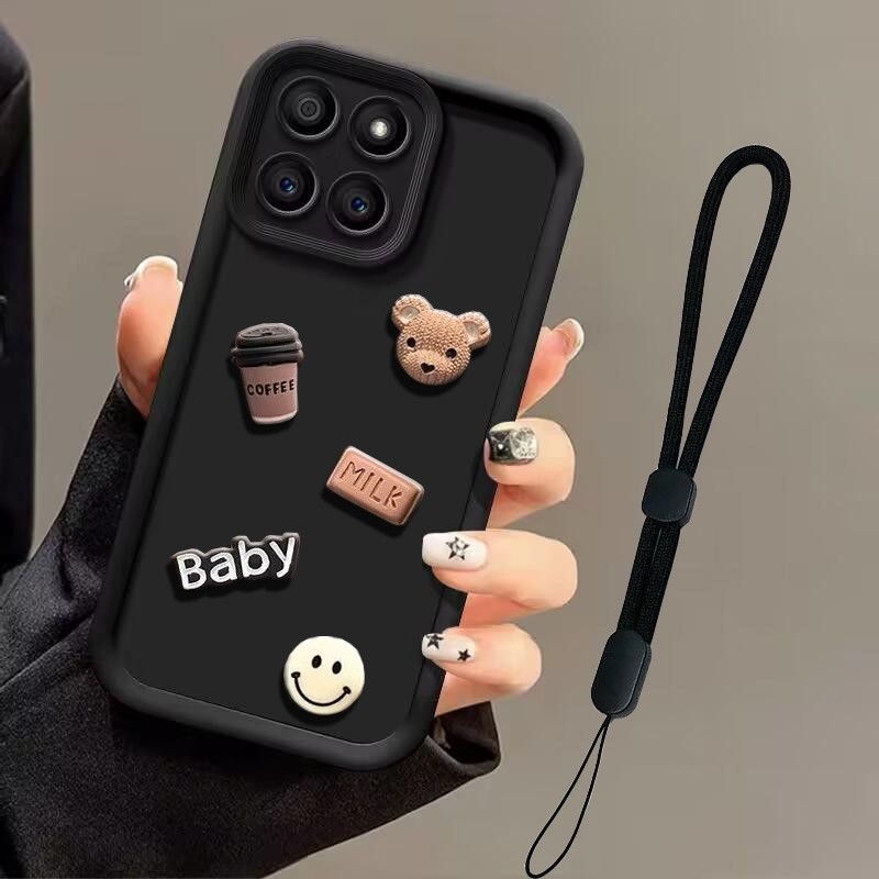 Ốp Lưng Mềm Silicon Hoạt Hình Búp Bê 3D Vỏ Ba Chiều Vòng Tay Vỏ Điện Thoại Thích Hợp Cho Huawei Hono