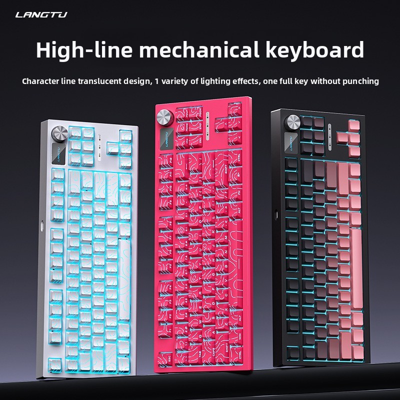 LANGTU LT84 Wired RGB Mechanical Keyboard Hot-swappable Custom High-quality for Esports Gaming and O