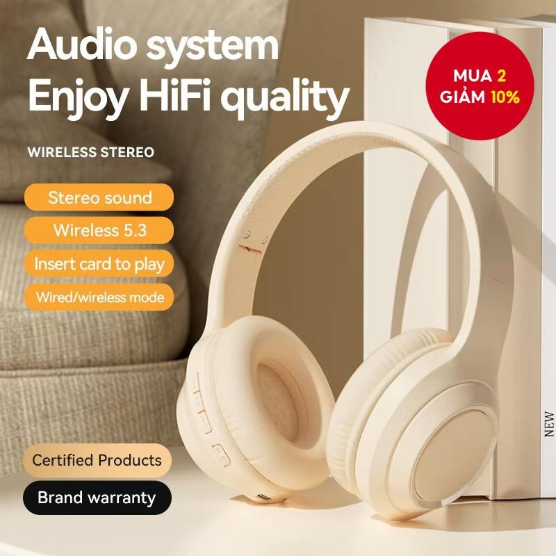 Tai nghe không dây Tai nghe Bluetooth Giảm tiếng ồn Jack 3,5MM Tai nghe nhạc thể thao có thể gập lại | BigBuy360 - bigbuy360.vn