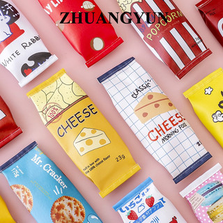 Bóp viết da pu họa tiết snack hoạt hình sáng tạo wj282