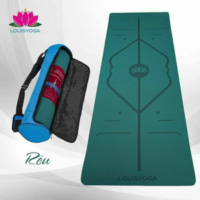 Thảm tập yoga TPE 1 lớp hàng loại 1 có định tuyến hãng Louis Yoga - thảm cao cấp