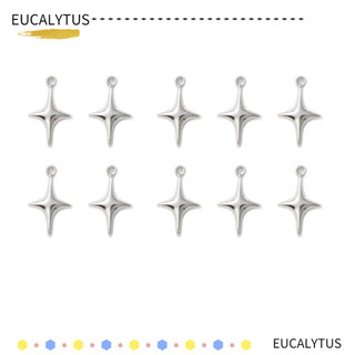 Eutus 10 Chiếc Polaris Men Quyến Rũ, Mặt Dây Ngôi Sao Lãng Mạn Bạc, Chất Lượng Cao Có Lỗ Hợp Kim Nhỏ Handmade DIY Phụ Kiện Trang Sức