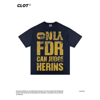 Áo thun CLOT nữ chữ màu vàng áo thun gonz fashion local brand ulzzang 100% cotton-Y1631 20240711