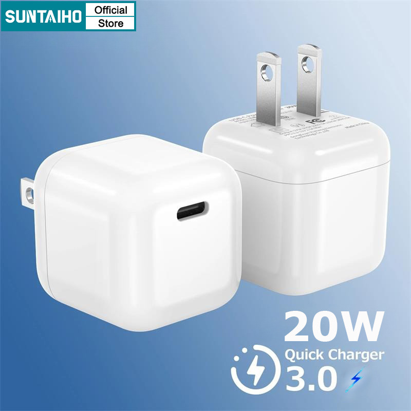 Suntaiho Cục Sạc Nhanh IP US PD 20W Bộ Sạc Type C Cho iPhone iPad Android