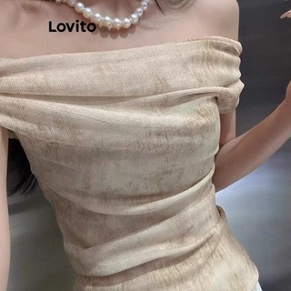 Lovito áo thun sheer tie dye thông thường cho nữ lna66326