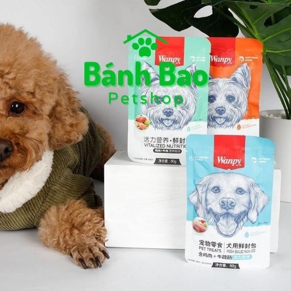 [For Dog] Pate W@npy Chó Gói 80g - Pate Cho Chó W@NPY
