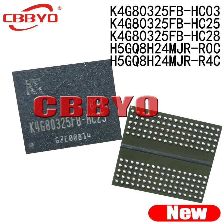 1 CHIẾC K4G80325FB-HC25K4G80325FB-HC28 Mới K4G80325FB-HC03 H5GQ8H24MJR-R0C H5GQ8H24MJR-R4C R0C ROC B