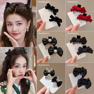 2-6 Chiếc Bộ Nơ Đen Nhỏ Kẹp Tóc Nữ Thời Trang Hàn Quốc Phong Cách Mới Kẹp Tóc Phụ Kiện Tóc Nổ Nhỏ Kẹp Mũ Đội Đầu