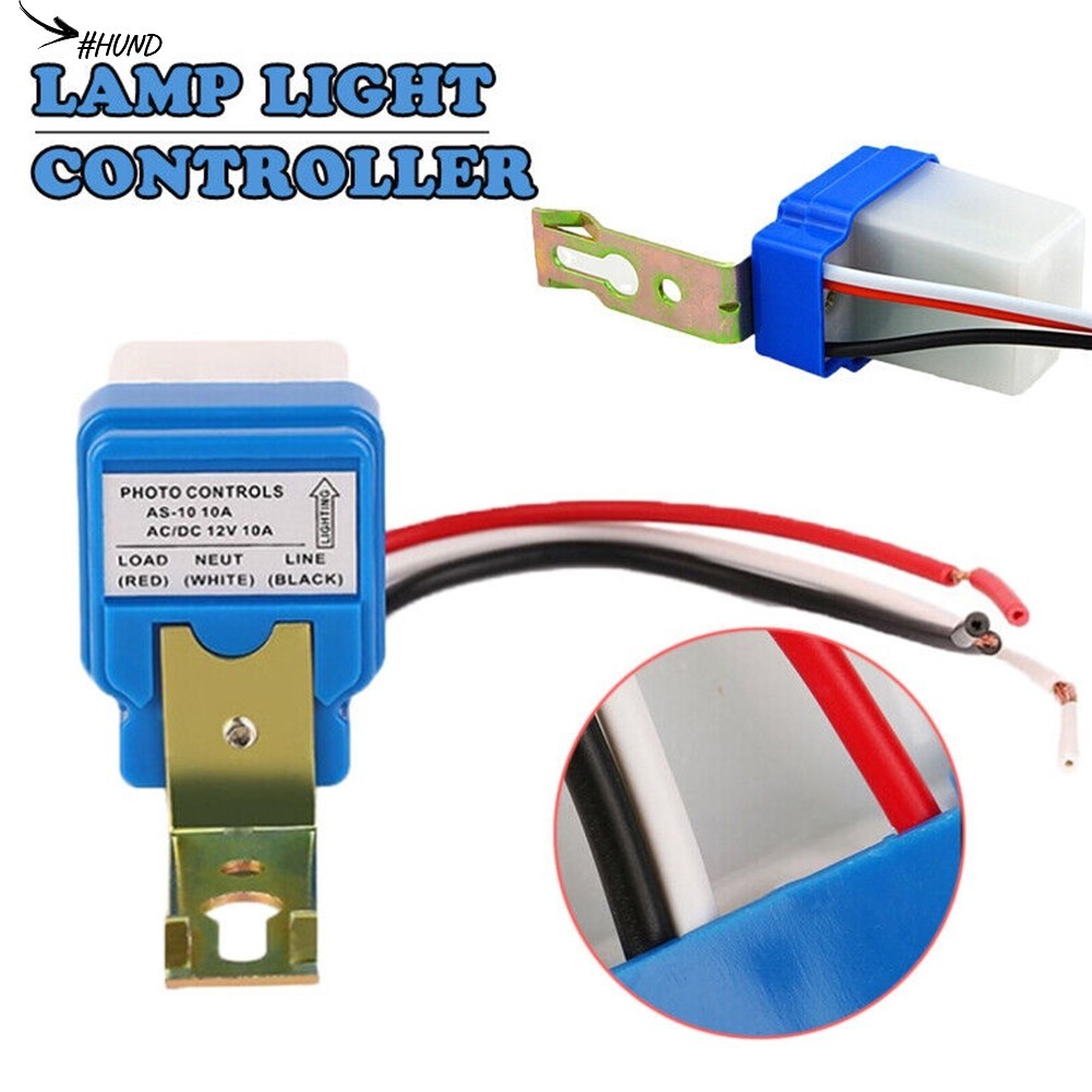 < Hund > Công tắc cảm biến ánh sáng đường phố Photocell tự động bật tắt AC DC 12V 24V 220V 10A