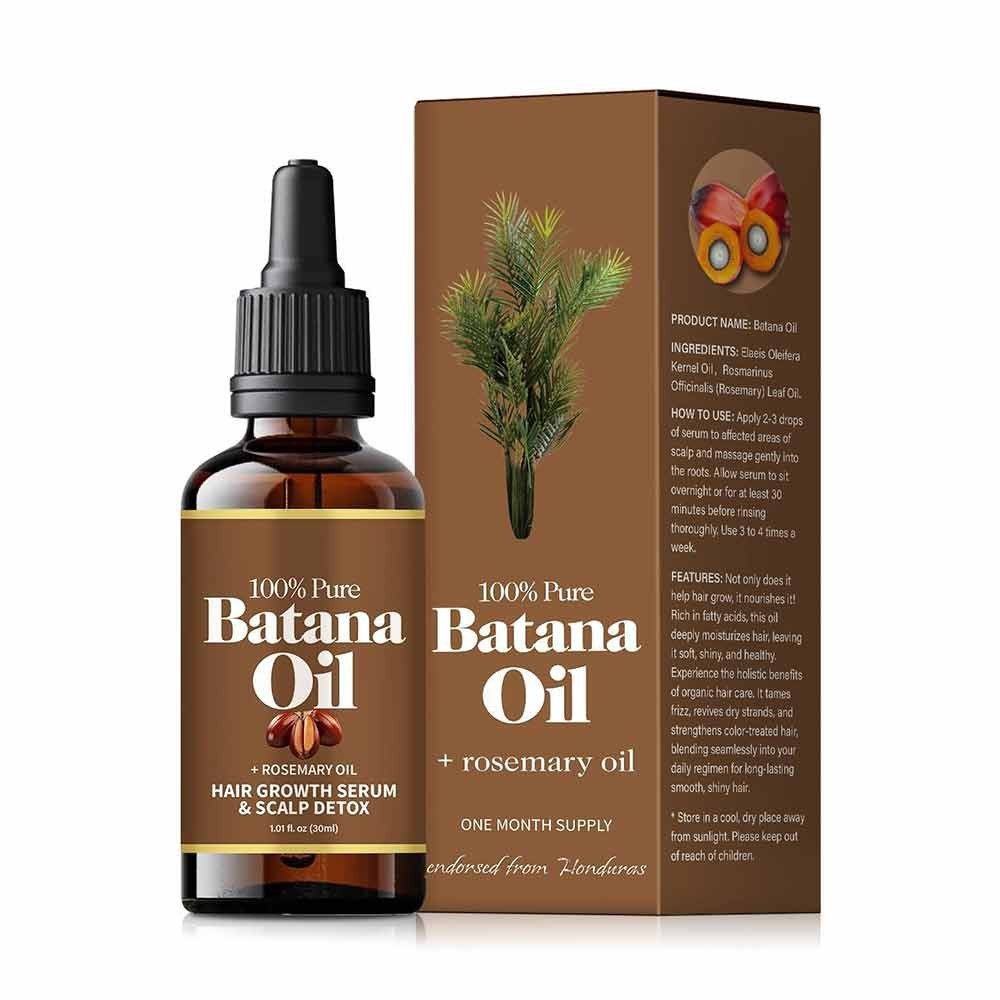 2PCS Batana Oil 30ml Batana Hair Oil Spray 100% Pure Batana Oil Anti Hair Fall Essential Oil