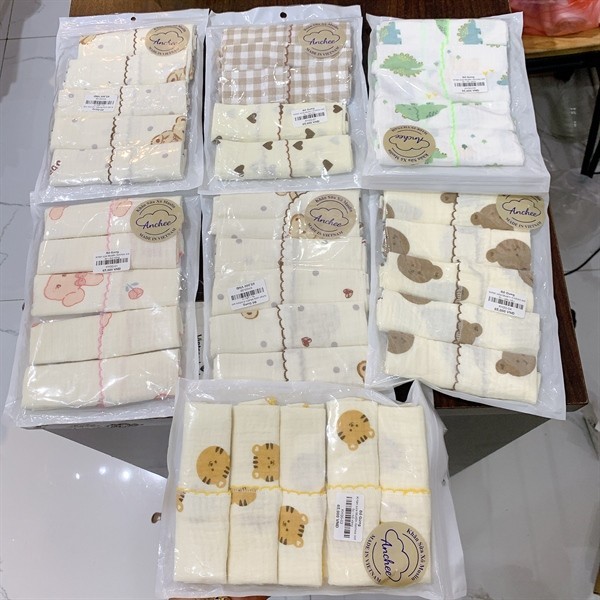 KHăn sữa Muslin Anchee set 5c