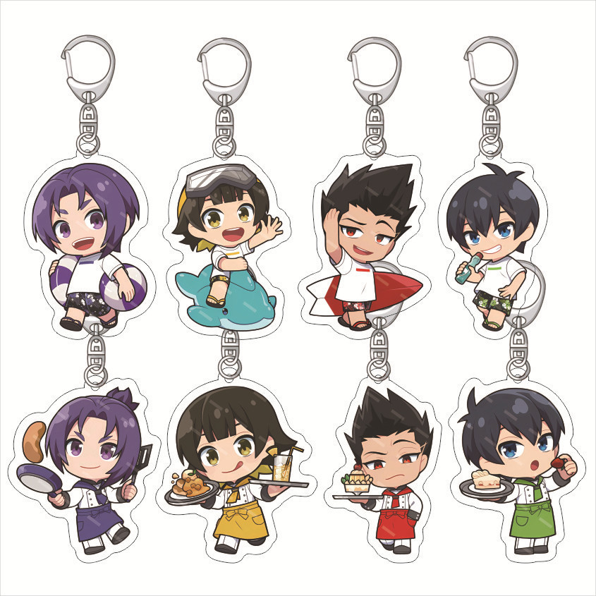 Nhà tù xanh KV Sea House Acrylic Móc khóa Clean World One Bee Happy Cut Leopard Mar Acrylic Mặt dây 