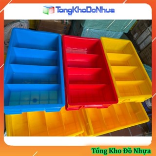 Khay nhựa 4 ngăn kích thước: 353*197*90mm NHIỀU MÀU SẮC Đựng Dụng cụ Đa Năng , linh kiện ốc vít