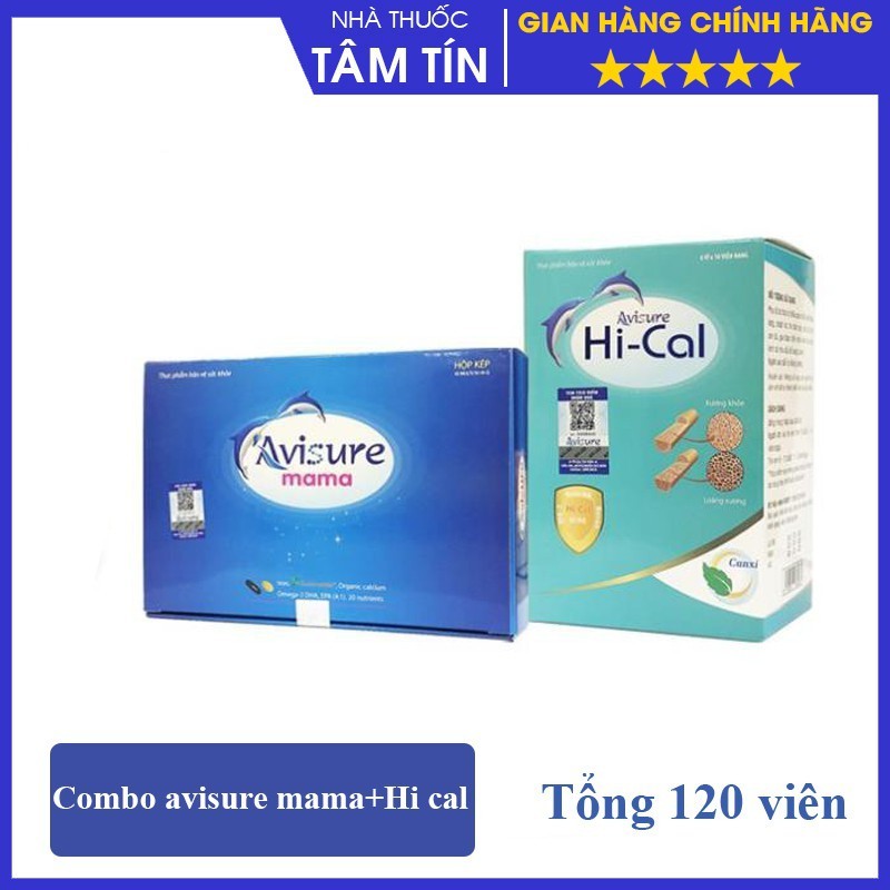 Combo Avisure Mama và Avisure Hi-cal - Bổ sung DHA, EPA, Canxi, Vitamin và khoáng chất cần thiết cho phụ nữ mang thai