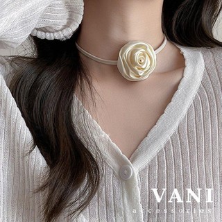 TS1179 - Vòng Cổ Choker Desire Nụ Hồng Satin - Vani Store