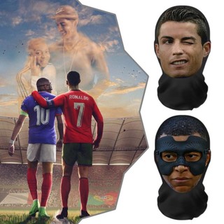 Hiệu suất khuôn mặt Mũ đội đầu Prank Neymar Ronaldo Mặt nạ toàn mặt Mũ Balaclava dành cho người hâm mộ bóng đá F4K4