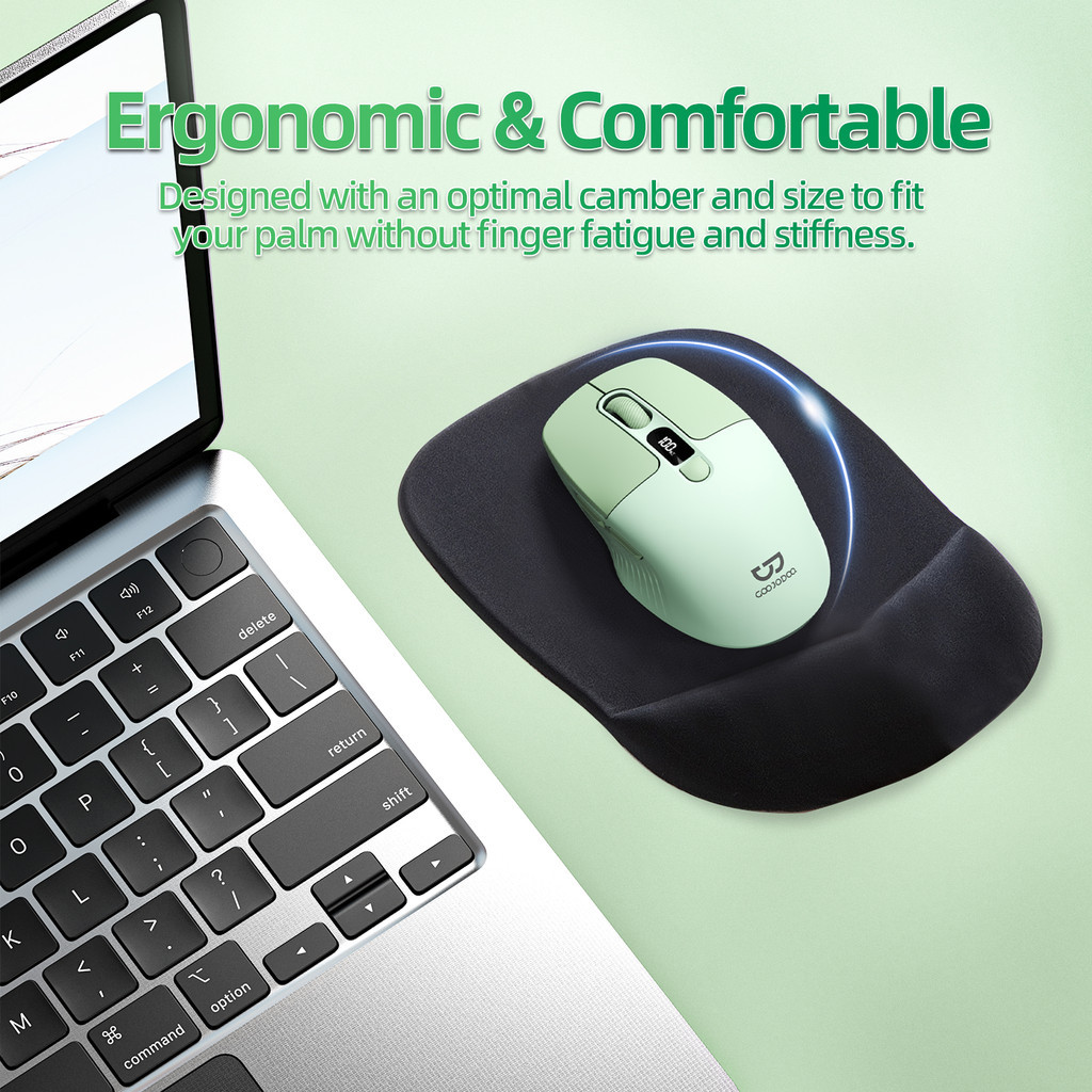 Chuột Bluetooth kép GOOJODOQ 2.4GHz Ba kết nối Thiết kế công thái học im lặng với màn hình LED và điều chỉnh dpi | BigBuy360 - bigbuy360.vn