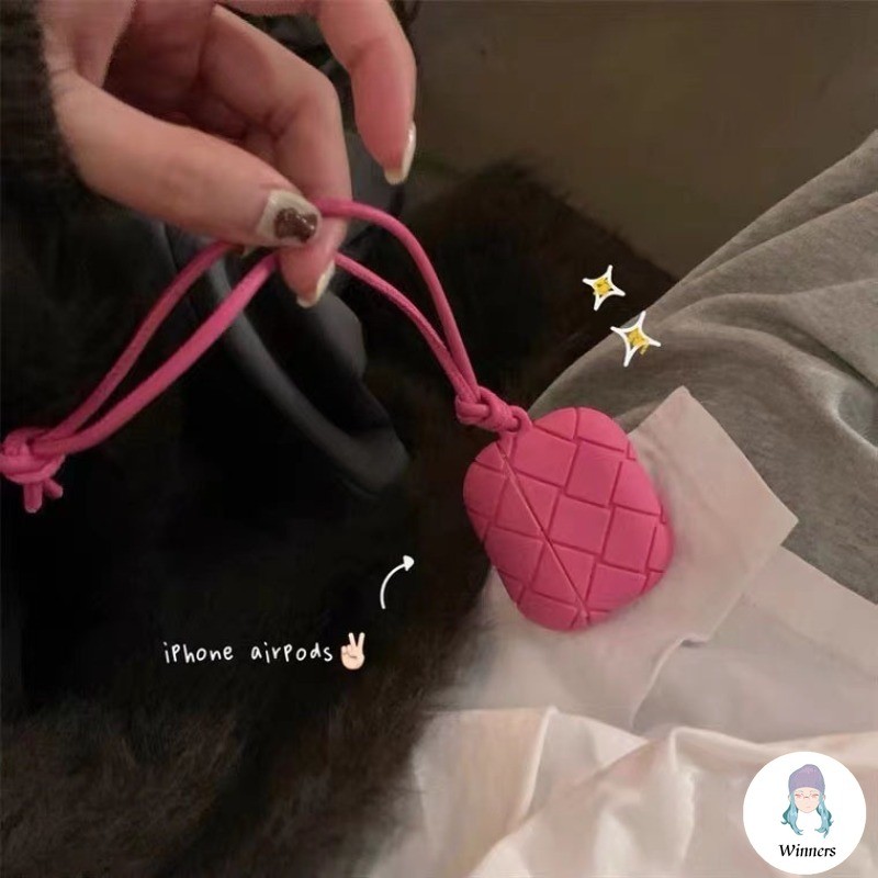 Ốp Điện Thoại Airpod Silicon Lỏng Lưới Đơn Giản Cho Airpods 1 / 2 / 3 / Pro Pro2 Tai Nghe Không Dây Bluetooth Dây Buộc Màu Trơn Vỏ Bảo Vệ Mềm