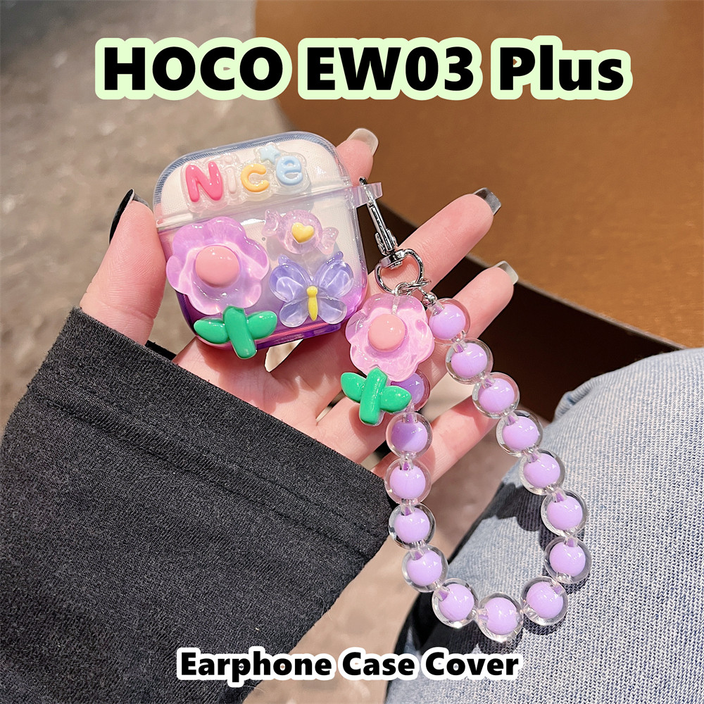 Dành cho vỏ HOCO EW03 Plus Vỏ silicon mềm DIY Vỏ tai nghe màu xanh tươi