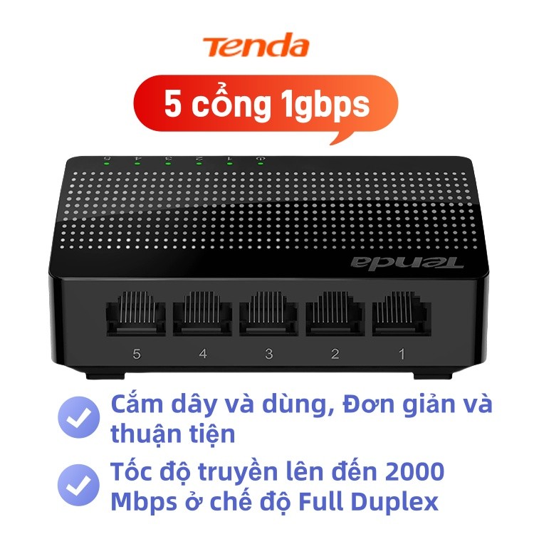 Bộ Chia Mạng Switch Để Bàn Tenda SG105M 5 Cổng SG108M 8 Cổng 10/100/1000Mbps