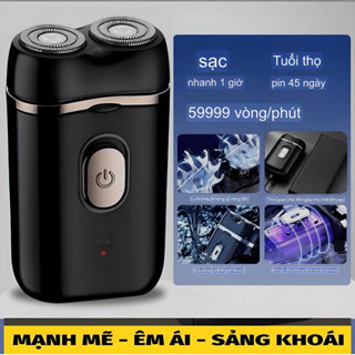 [ Ridian Men ] Máy Cạo Râu Mini 2 Lưỡi Kép Cạo Nổi -  Đầu Cạo Chống Nước, Sạc Pin Siêu Nhanh - GNC