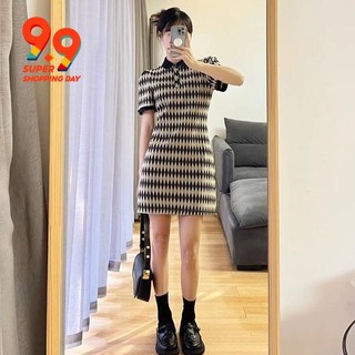 Di Kwaina Váy polo thông thường Trẻ em Mùa hè Người ảnh hưởng nhỏ Phong cách Pháp Kỳ nghỉ bên bờ biển cao cấp