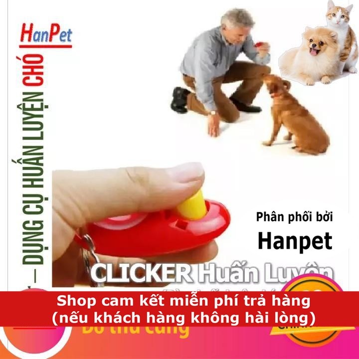 Clicker còi nhựa nút bấm huấn luyện chó nghiệp vụ chó cảnh sát (Loại tốt) Cho chó làm quen với click