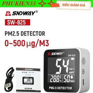  Máy Đo Chất Lượng Không Khí PM2.5 Nhiệt Độ Độ Ẩm SNDWAY SW-825 