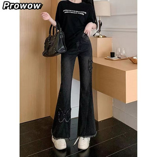 Prowow quần ống rộng quần nữ jean Thể thao Trendy Cổ điển Minimalist WLK2490N44 37Z240913