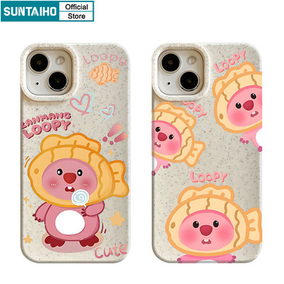Suntaiho Vỏ Dễ Thương Vui Nhộn Snapper Họa Tiết Loopy Ốp lưng Iphone 16 15 14 13 12 11 Pro Max IP 7 8 Plus Iphon X Xs XR Xs Max Silicon Mềm Cao Cấp Chống Sốc Ốp Lưng