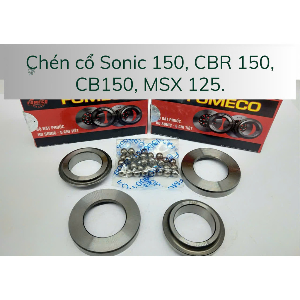 Bộ chén cổ xe SONIC 150, CBR 150, CB 150, MSX 125.  FMC  chính hãng .