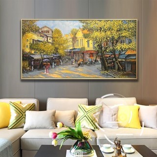  Tranh Canvas Treo Tường Phố Cổ Hà Nội Mùa Thu Tranh Nghệ Thuật Trang Trí Phòng Khách Hoài Niệm Xưa 