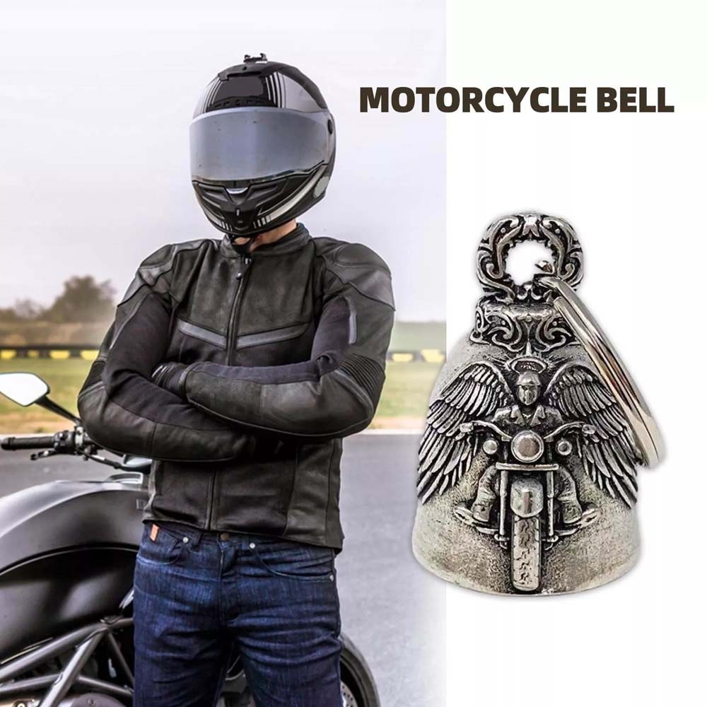 Motorcycle Good Luck Bell Praying Hand Guardian Lucky Bell Biker Riding Bell Motorbike Decoration Be