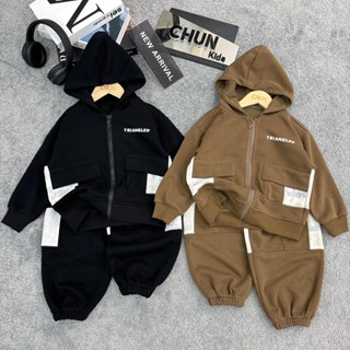 BN82 - SET bộ quần áo nỉ đại CHO BÉ hoodie zip - 9197