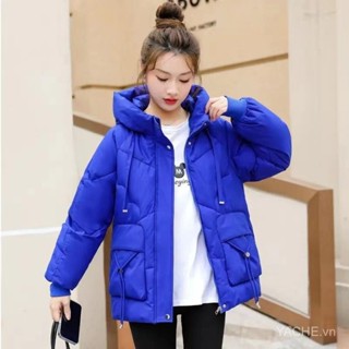 [Yi Chengcheng] Giao hàng nhanh Áo khoác đệm lông vũ thu đông nữ mẫu mới thời trang ngắn phong cách Hàn Quốc rộng rãi dày dặn cỡ lớn ấm áp áo khoác thời trang IOVE