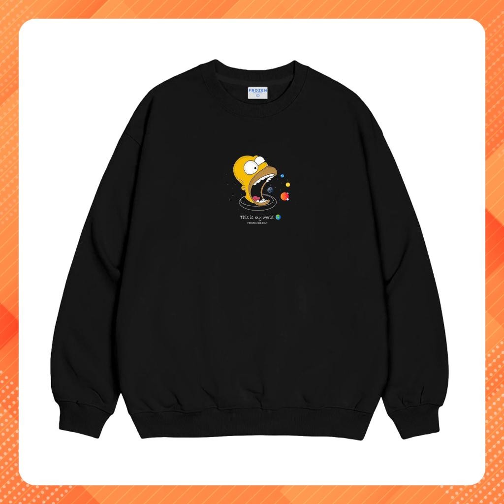 Áo Sweater Frozen Space Nỉ Chân Cua lót lông Cotton 100% Unisex Local Brand