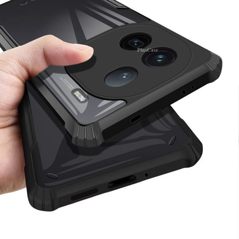 Dành Cho Vivo IQOO 12 / IQOO 12 Pro Vỏ Túi Khí Acrylic Trong Suốt Lai Silicon Ốp Lưng Chống Sốc