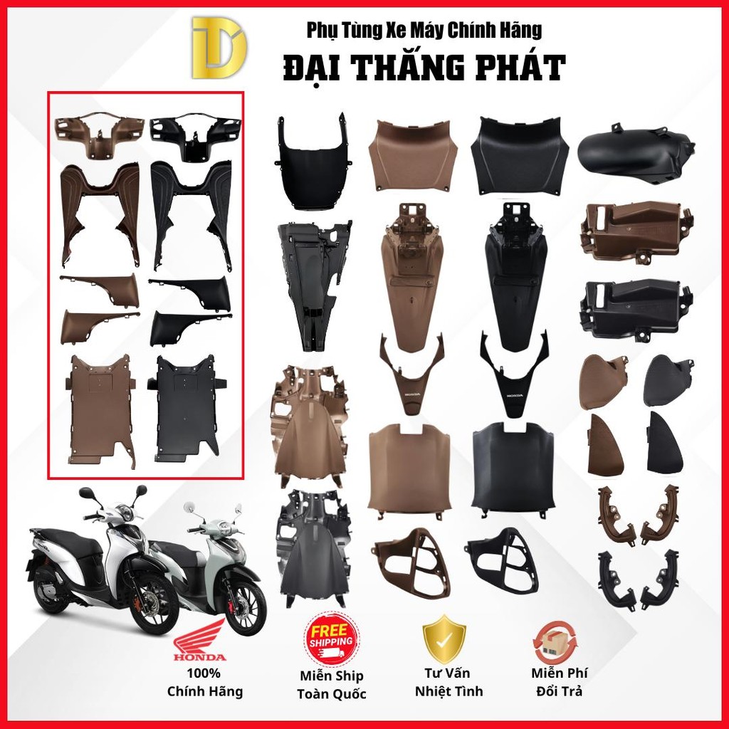 (Có bán lẻ) Dàn nhựa nhám xe SH Mode 125cc K1N (2020-2025) chính hãng Honda