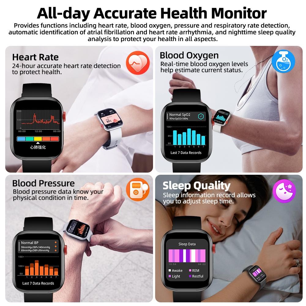 GOOJODOQ Đồng hồ thông minh  HD 2.01 Gọi Bluetooth trên 100 chế độ thể thao, Giám sát sức khỏe, hạ cánh năng động, chống nước IP67 | BigBuy360 - bigbuy360.vn