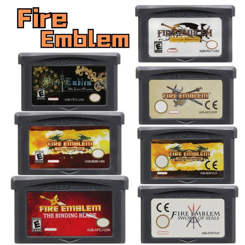 Fire Emblem Series GBA Game Cartridge 32 Bit Video Game Console Card Sword of Seals Binding Blade Th