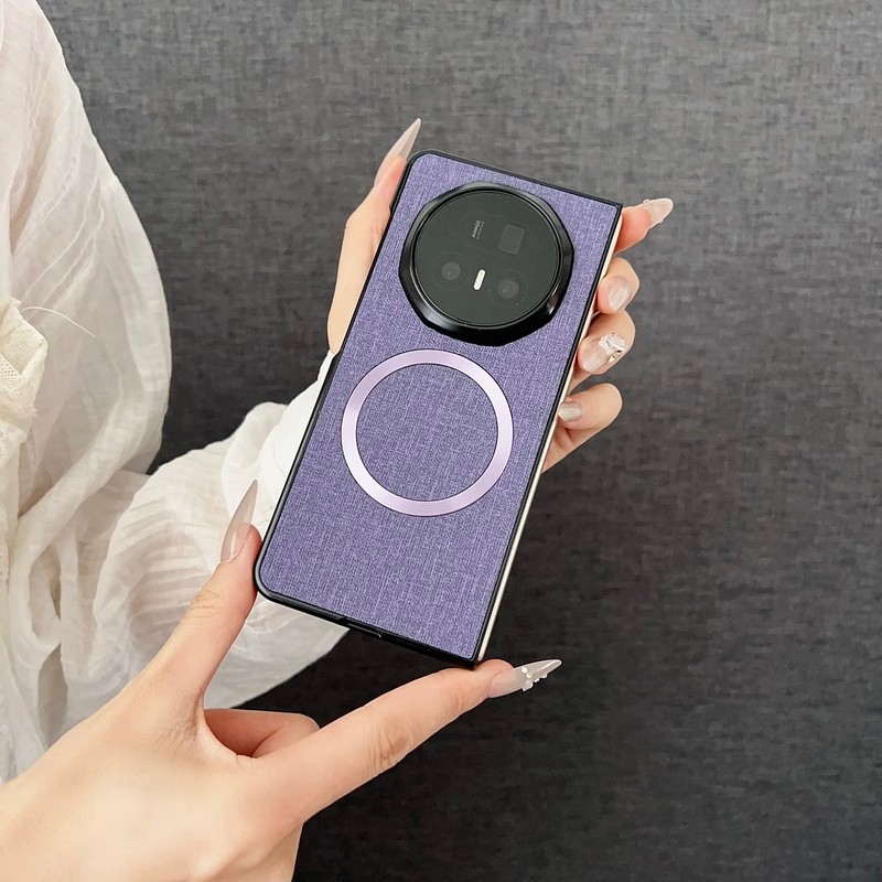 Dành Cho Honor Magic V3 V5 V 5 Ốp Lưng Vải Sang Trọng PC Cứng Từ Lật Điện Thoại Vỏ Cho Honor Magic V