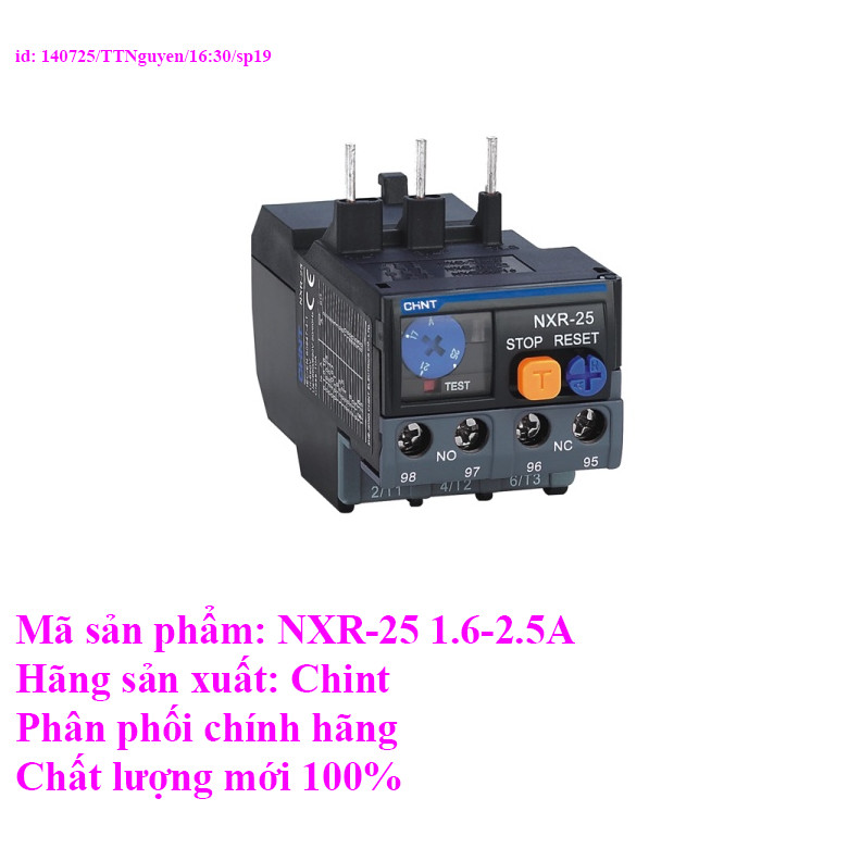 Rơ le nhiệt NXR-25 1.6-2.5A