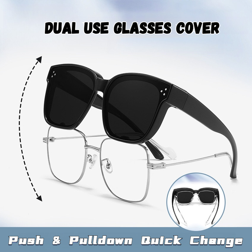 Kính râm kẹp Unisex UV400 - Sắc thái khung nhẹ chống chói cho du lịch ngoài trời / lái xe|