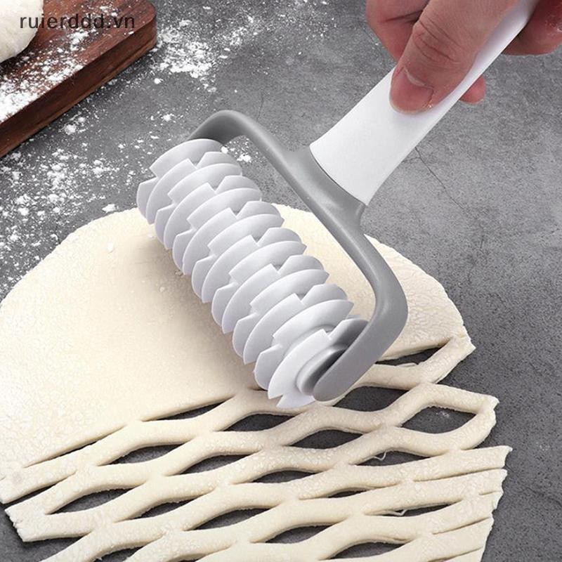 # ruierdd # Turning Smooth Baking Tool Cookie Cake Net Dough Roller Cutter Pizza Dough Roller Cutter