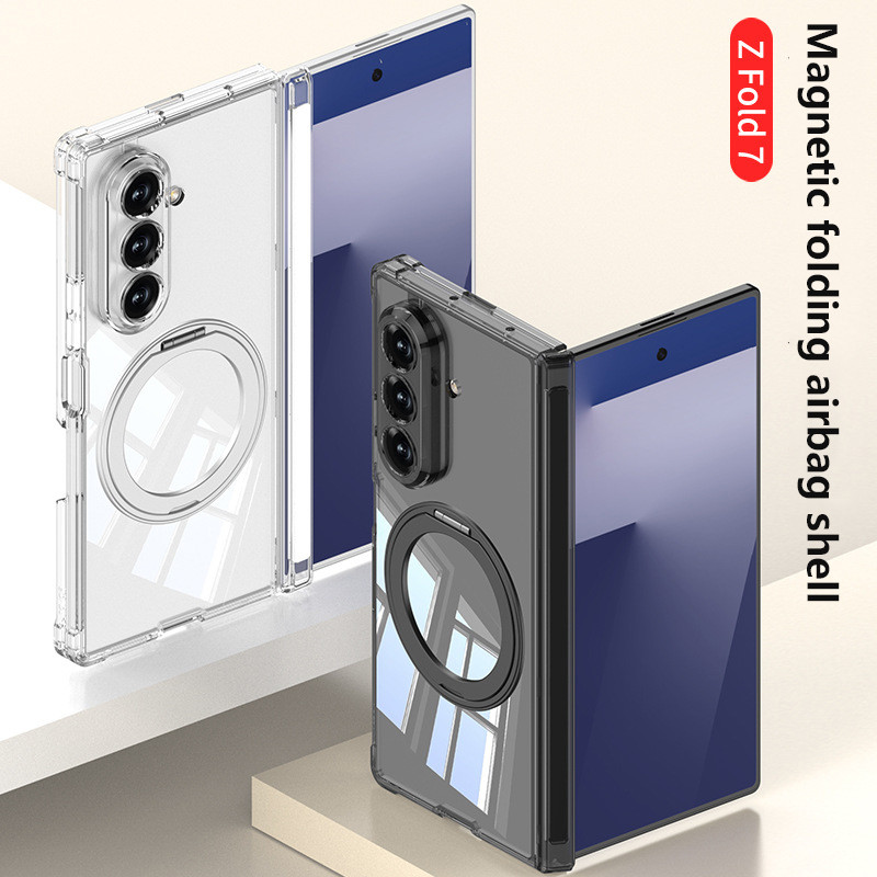 360° Ốp điện thoại xoay vòng cho Samsung Galaxy Z Fold 7 Fold7 5G Ốp điện thoại trong suốt