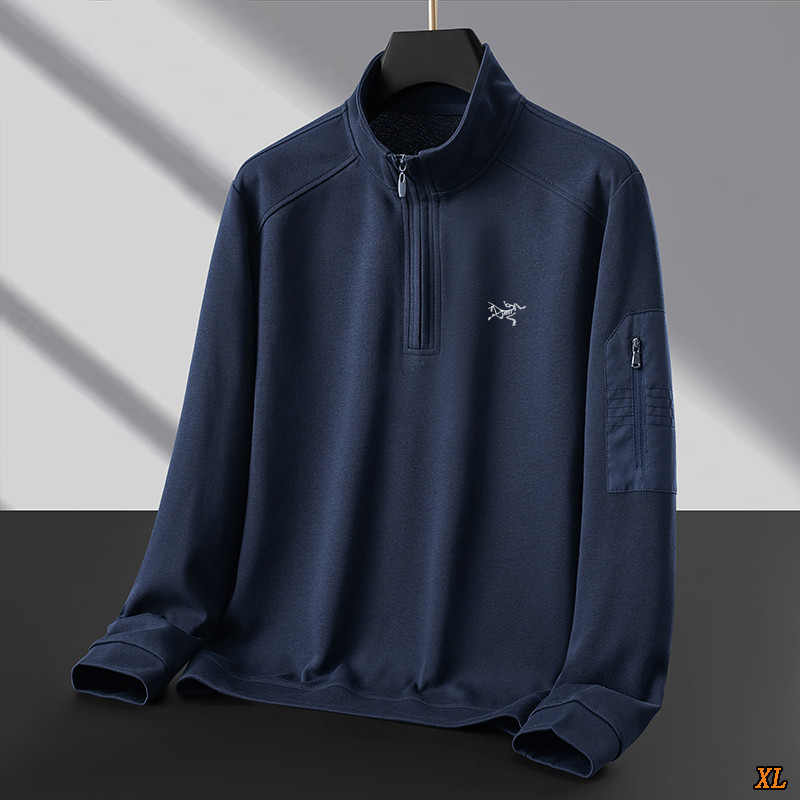 Áo len dệt kim Unisex chất lượng cao ARCTERYX, áo len dệt kim nửa khóa kéo, 100% cotton, đồ thể thao