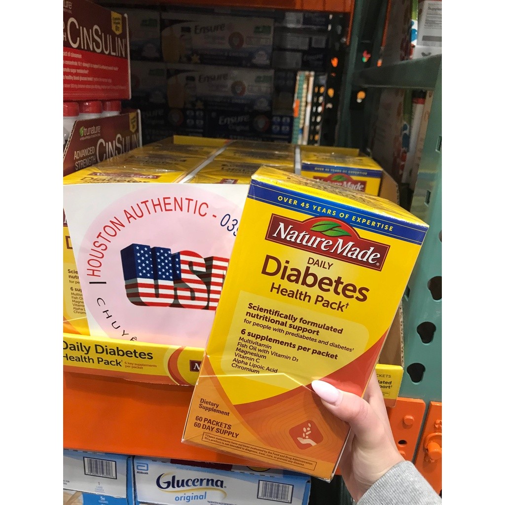 [ ĐỦ BILL STORE + AIR] Nature Made Daily Diabetes Health Pack 60 - Vitamin Cho Người Bị Tiểu Đường _