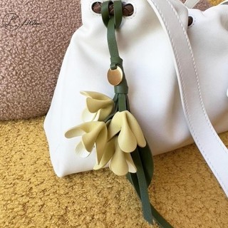 LUImo Thời Trang Da Mô Phỏng Osmanthus Móc Khóa Túi Mặt Dây Chuyền Trang Trí Hoa Nhân Tạo Ba Lô Đồ Trang Trí Quà Tặng * Bán Chạy