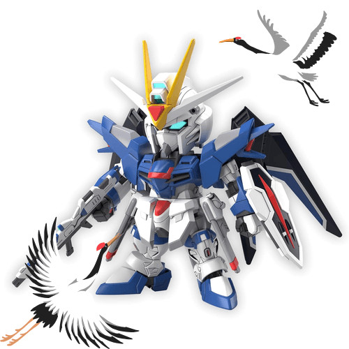 [Direct from Japan]SD Gundam EX Standard Mobile Suit Gundam SEED FREEDOM Rising Freedom Gundam mô hì